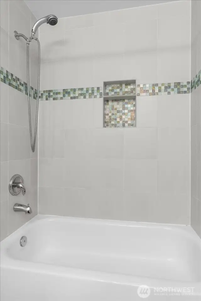 Beautiful tiled bathroom