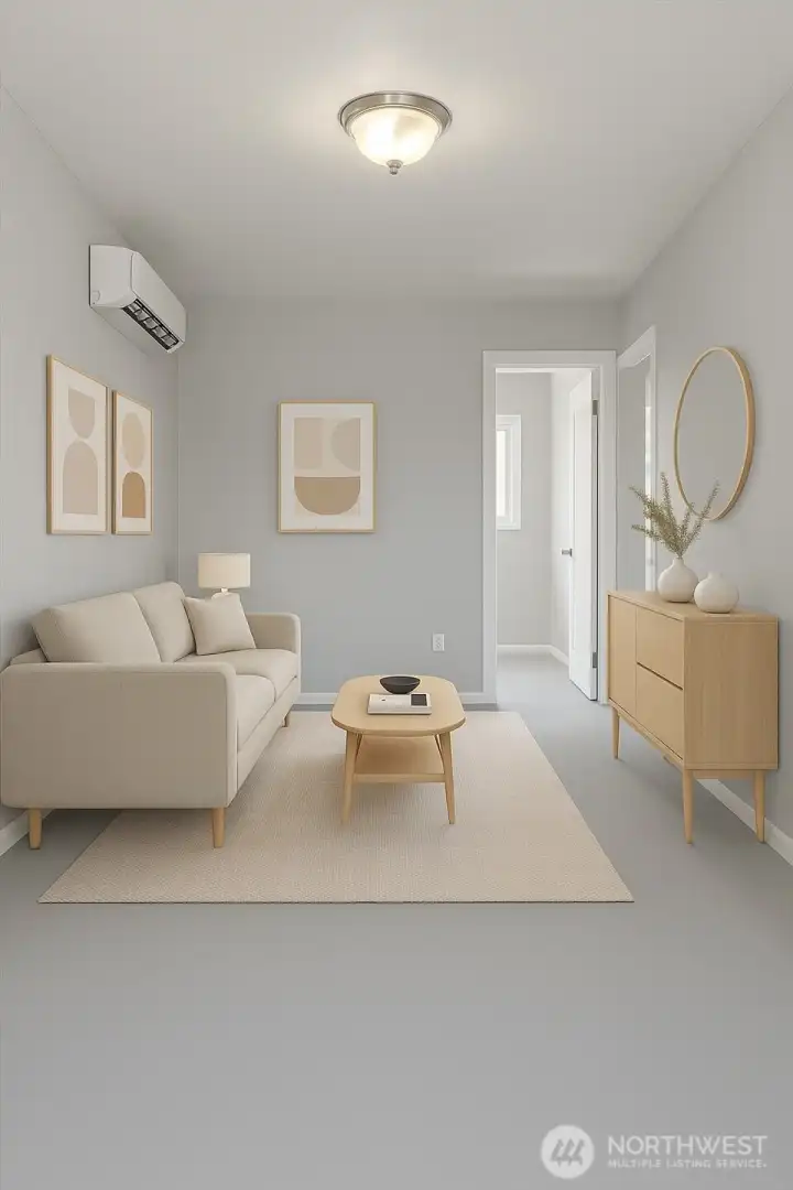 Rendering of living-room 1708 house