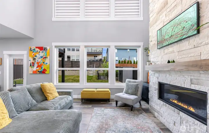 Gas fireplace for a cozy feel in winter and new A/C to stay cool in summer!