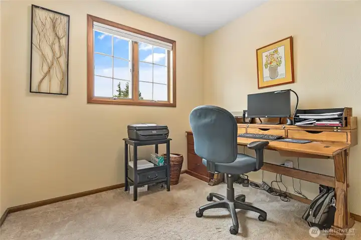 Desk area at the top of the stairs