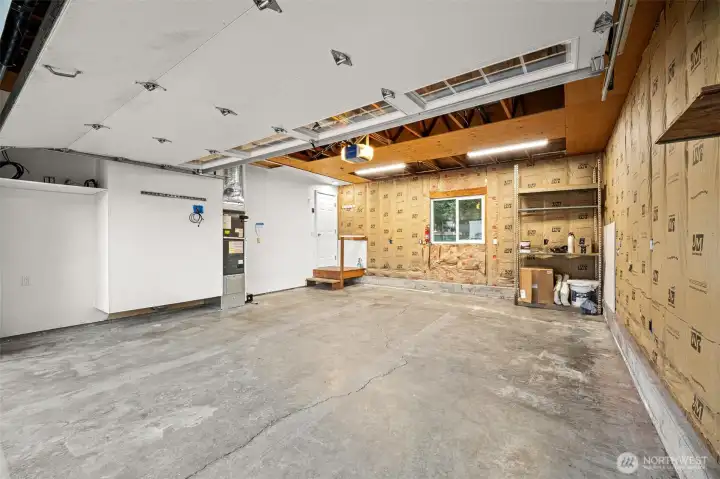 Insulated 2 car garage. Insulated 2 car garage.