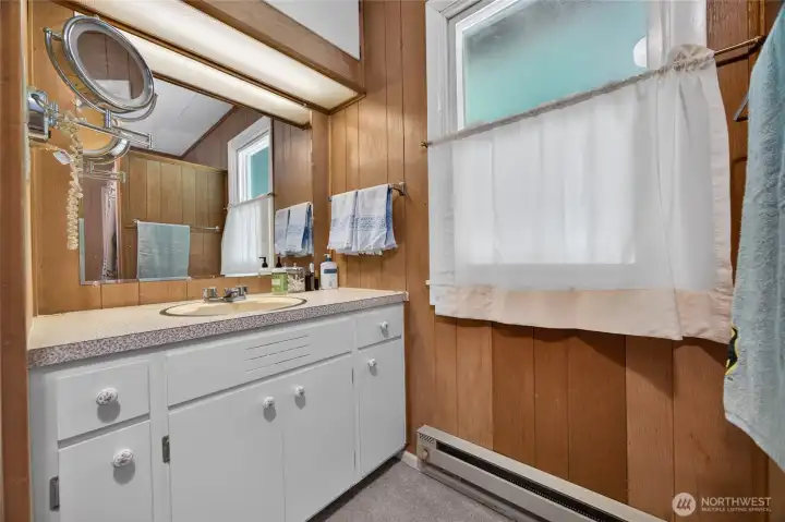 Lots of space on the vanity.