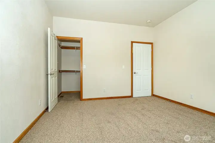 Another spacious closet and brand new carpet. Bedroom #2 and Bedroom #3 are about the same size and located right across the hallway from eachother. The main bathroom is right before the 2 bedrooms for easy access. Both bedrooms share a view of the front pasture & hayfield. Another spacious closet and brand new carpet. Bedroom #2 and Bedroom #3 are about the same size and located right across the hallway from eachother. The main bathroom is right before the 2 bedrooms for easy access. Both bedrooms share a view of the front pasture & hayfield.
