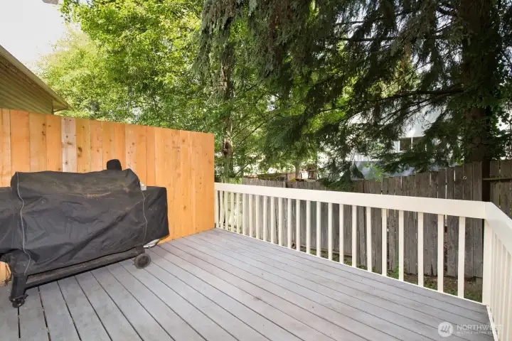 Roomy deck.