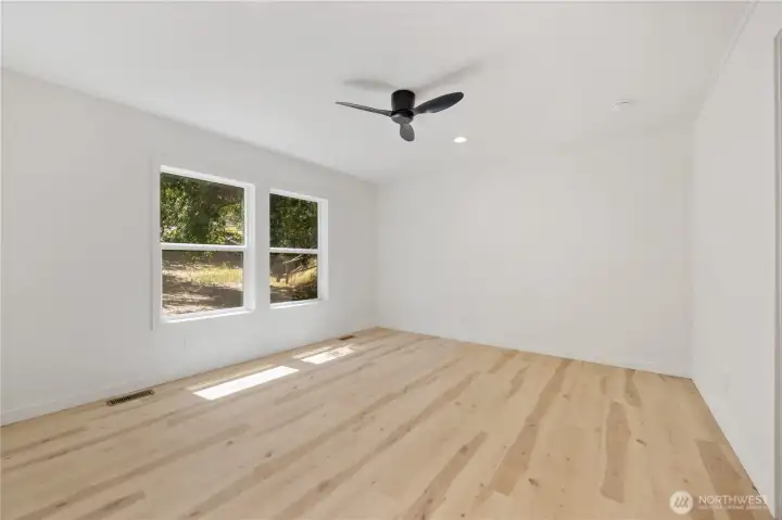 Large window bring in the warmths and light from the out of doors.