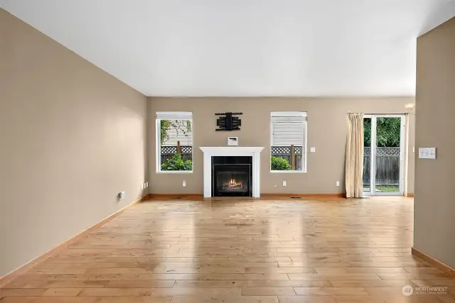 Lots of space in the living room to relax.