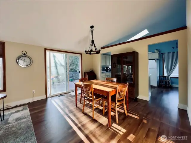 Dining room with access to deck for ease of entertaining