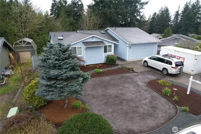 Front of home, new sod being laid on April 3rd
