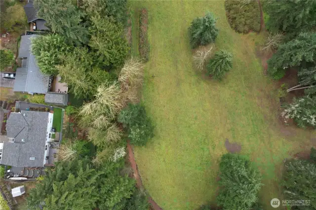 Backyard has gated access to common area