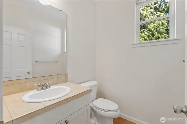 Half bath off kitchen