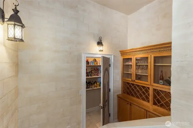 Walk-in pantry and wine cellar