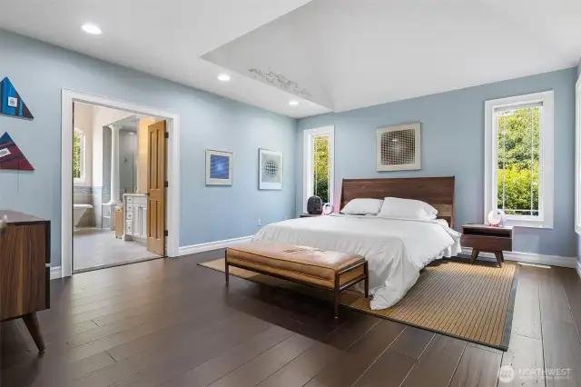 Sumptuous primary suite on the main level