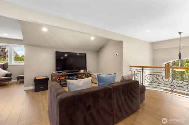 Bonus room / media room / game area in the upper loft