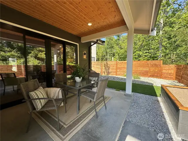 Large Covered Patio with Serene Views to Native Protected Area