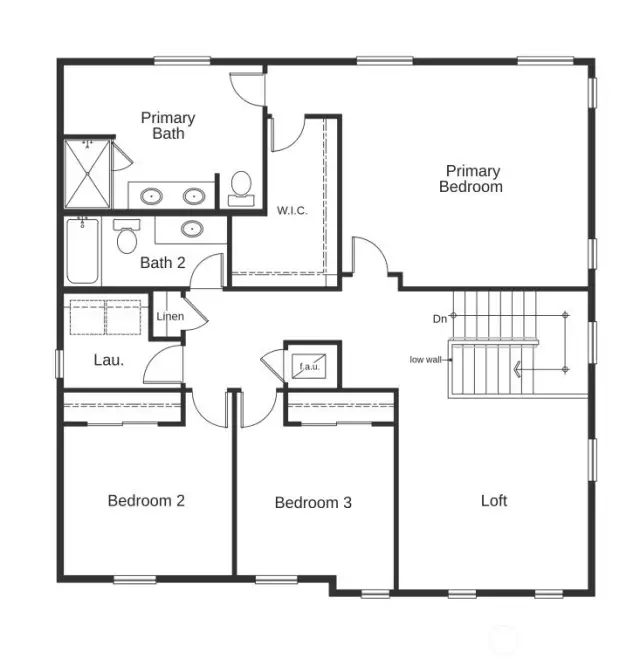 Second floor with loft