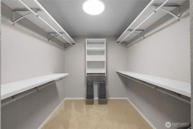 Enormous walk in closet of course!