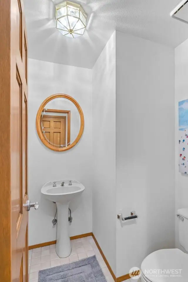 Half Bath on the main floor.