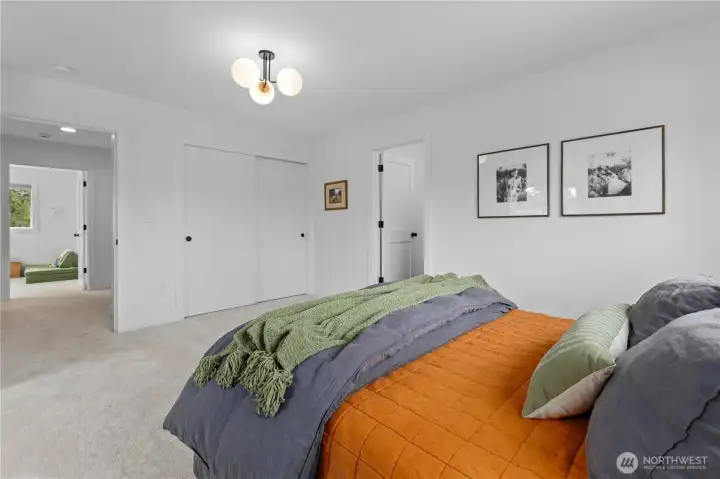 Reverse angle of the primary bedroom.