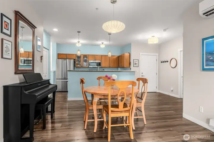 space for a true dining room and a living room