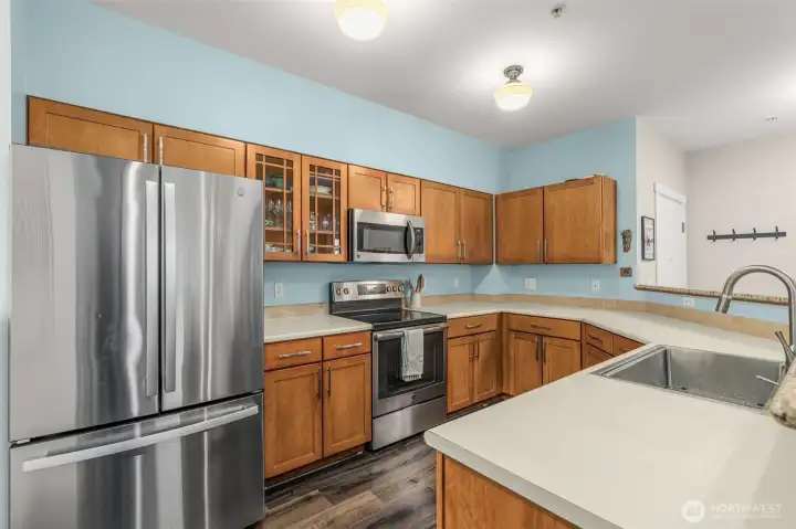 large kitchen with loads of storage
