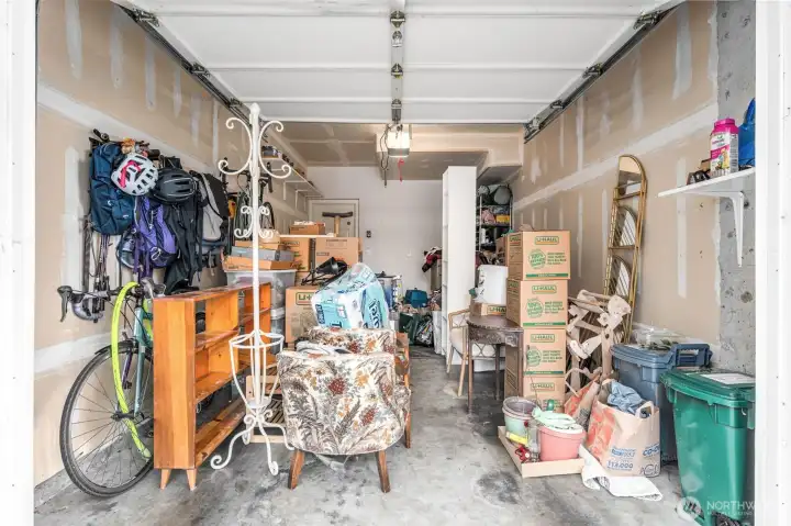 garage that is accessed from inside the home