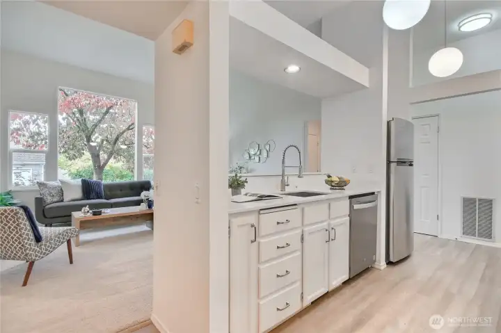 Fresh Modern updates, open concept, high ceilings and move in ready for you!