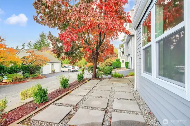 Quiet street and nice front area for your patio furniture