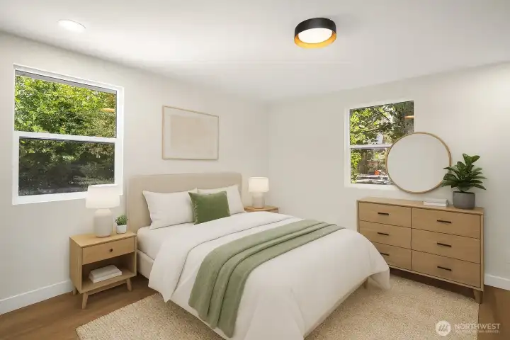 Upstairs Bedroom #1, Virtually Staged