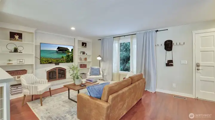 Appreciate this cozy fireplace and plenty of room to come back and relax