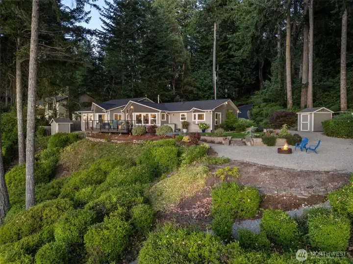 Newer low maintenance landscaping