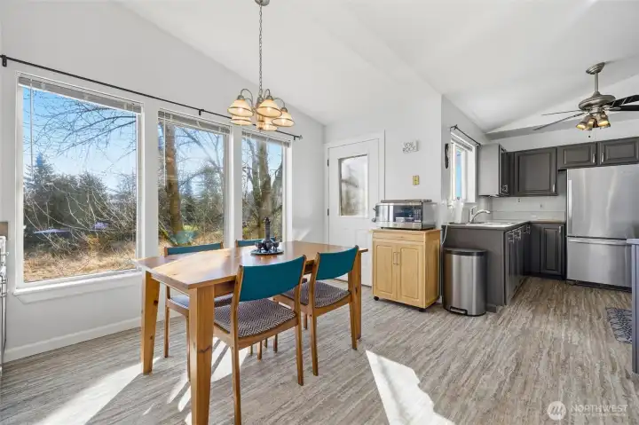 Deck just off of the dining room.