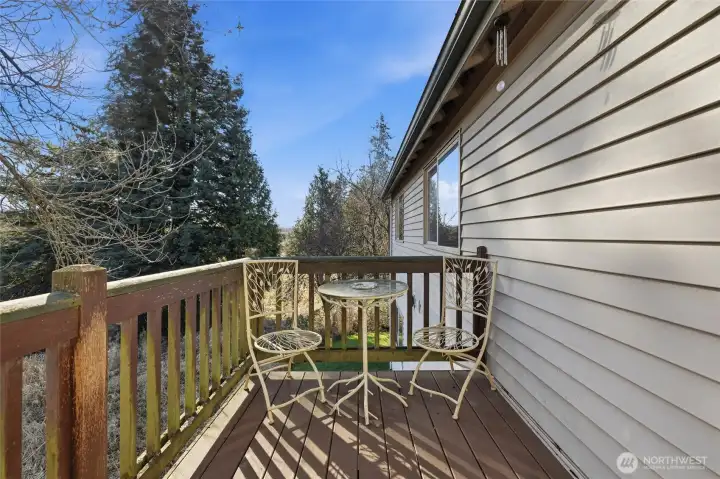 New deck and stairwell railings budgeted and scheduled for replacement spring of 2026.