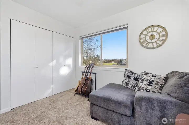 Bedroom 2 has a Mount Baker view out of the east facing window.