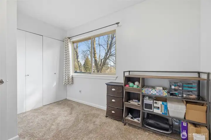 Bedroom 3 has a Mount Baker view out of the east facing window.