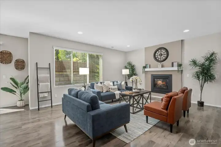 Spacious Great Room with Cozy Gas Fireplace