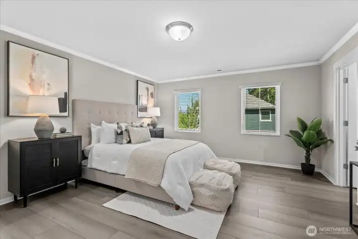 Spacious Primary Suite Including Two Walk-in Closets