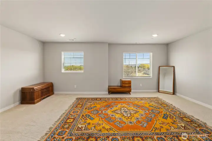 Upper-level bonus room for additional living space