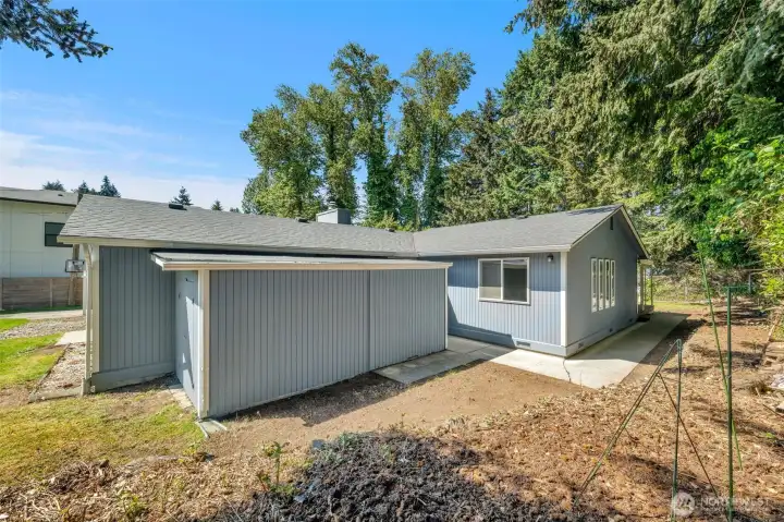Backyard, shed Backyard, shed