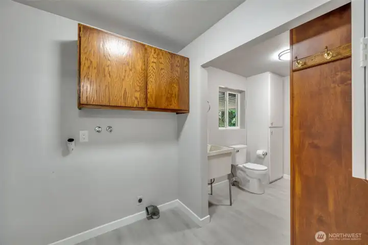 Laundry room, half bath Laundry room, half bath