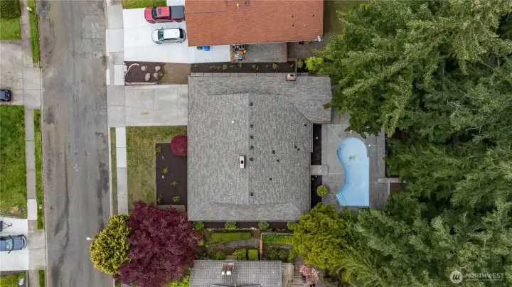 Drone view of home