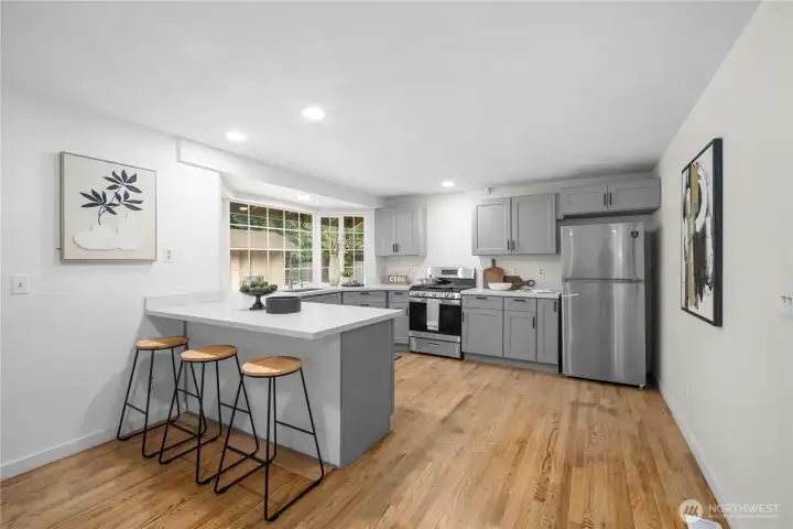 Living area flows straight to the kitchen