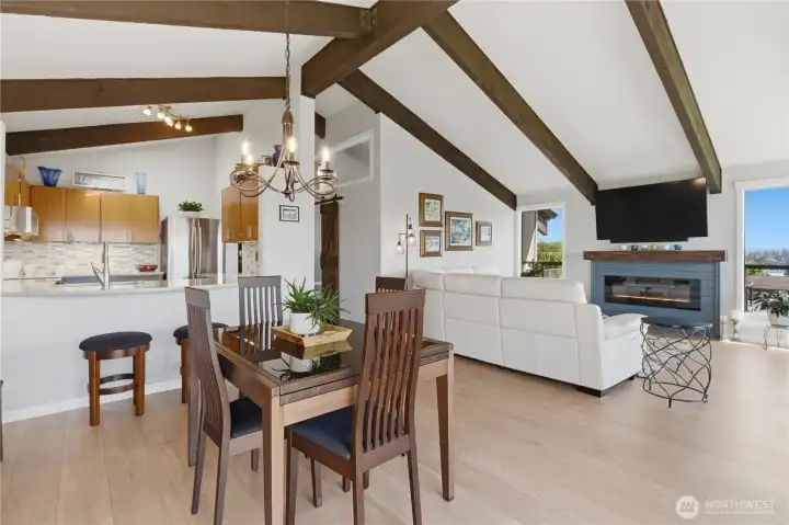 This photo highlights the easy, open flow of the main level—designed for both everyday living and effortless entertaining.