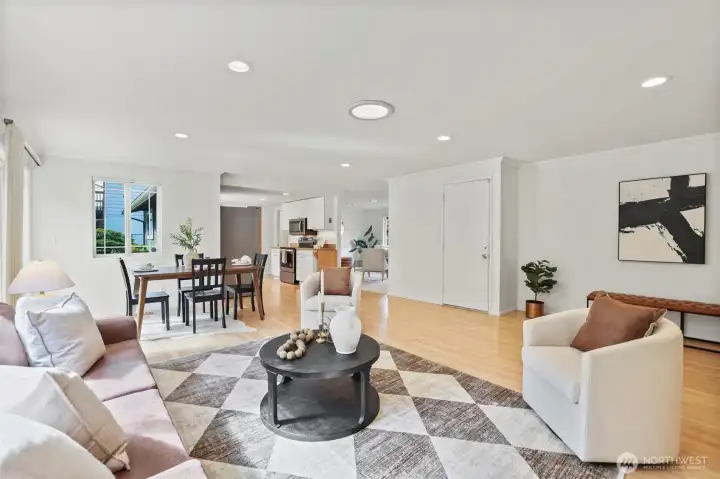 Bonus room and dining area creates an open floor plan.
