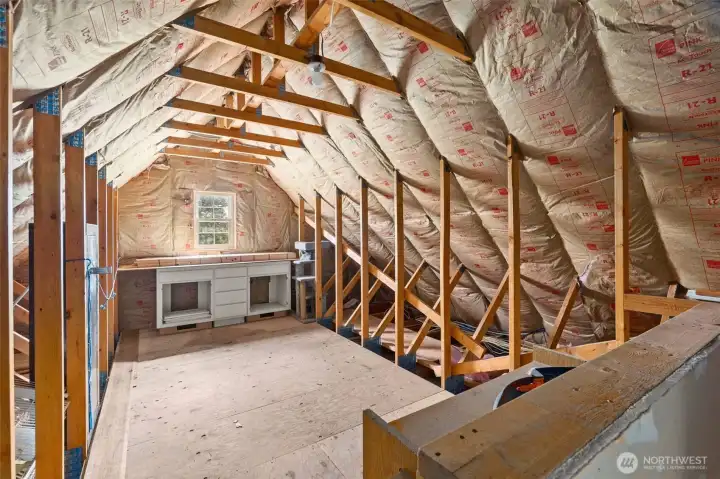 Attic space above Garage with Staired entry Attic space above Garage with Staired entry