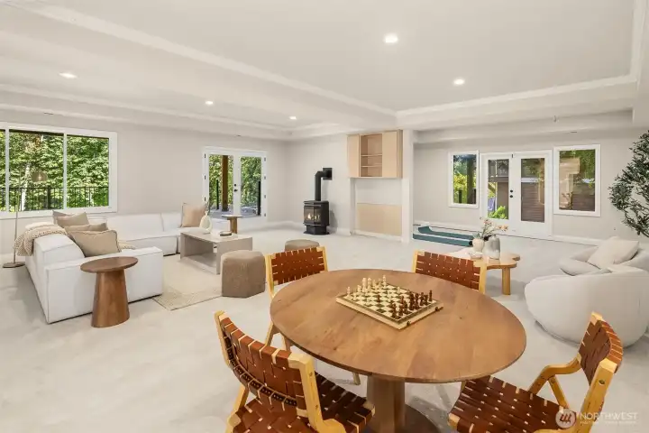 Lower level living room.