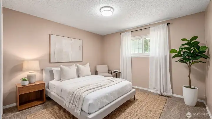 Bedroom 2 staged