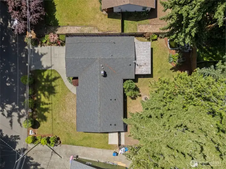 Aerial view of home.