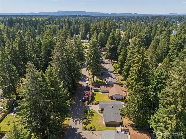 Aerial view of home and neighbor(s)