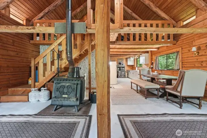 1,080 sq. ft. log cabin offers the perfect blend of comfort and character