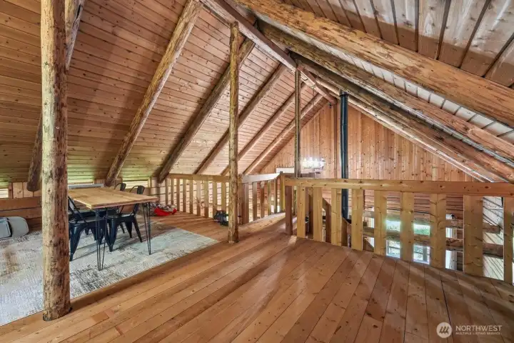 A cozy atmosphere throughout the upper level